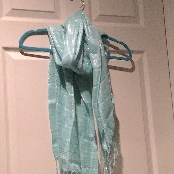 Forever 21 teal with sparkles Scarf - Picture 1 of 3